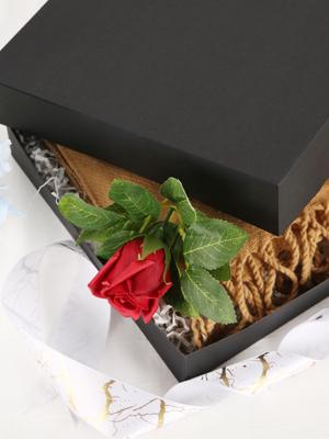 black gift boxes